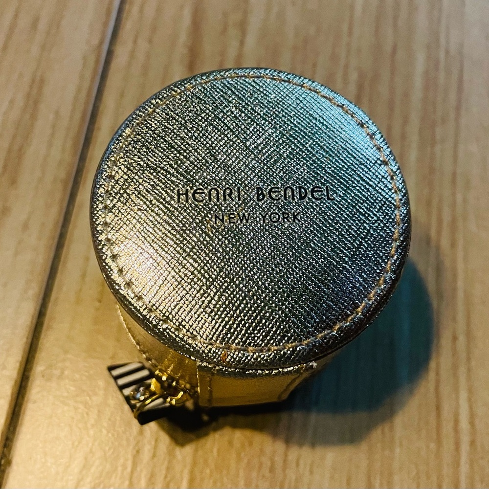 Henri Bendel Gold Mini Jewelry Case